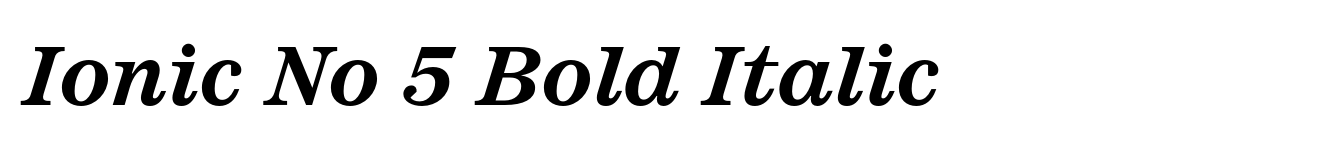 Ionic No 5 Bold Italic